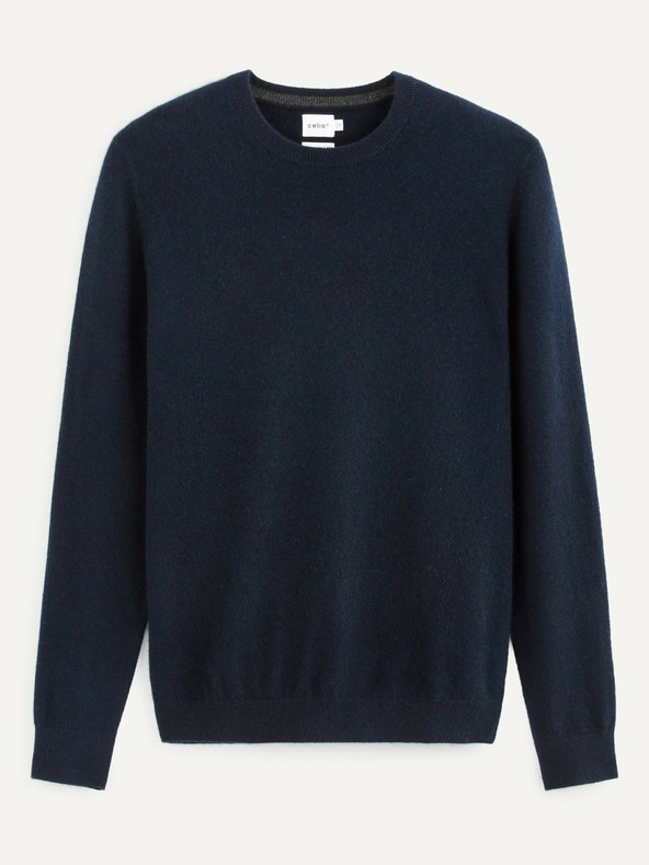 Celio Tmavě modrý pánský kašmírový svetr Celio Jecloud