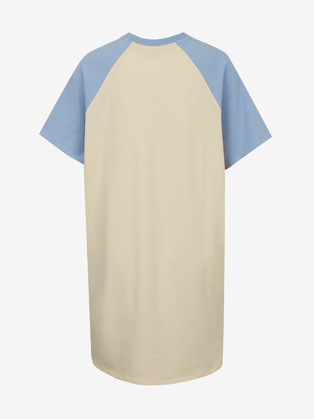 SuperDry Modro-růžové dámské šaty s potiskem Superdry Cali Surf Raglan Tshirt Dress