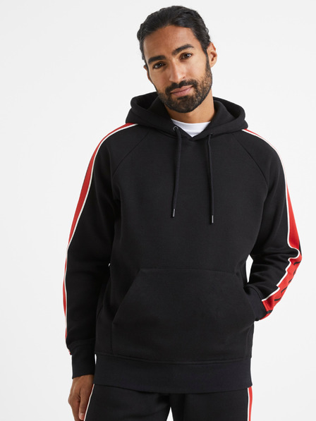 Celio Černá pánská mikina s kapucí Celio Vebandit