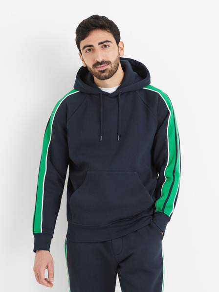 Celio Tmavě modrá pánská mikina s kapucí Celio Vebandit