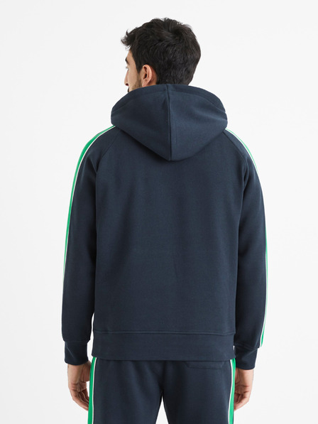 Celio Tmavě modrá pánská mikina s kapucí Celio Vebandit