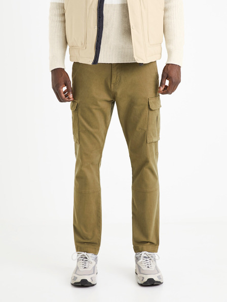 Celio Khaki pánské kalhoty Celio Volcan