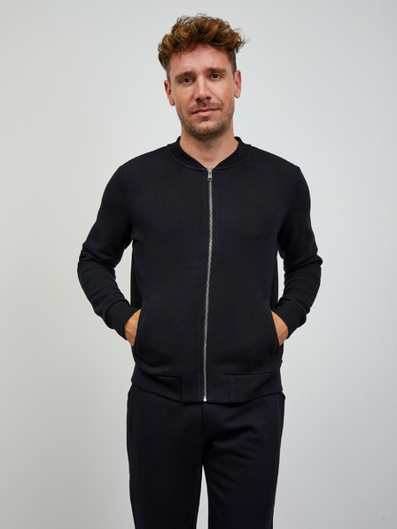 ZOOT.lab Černá pánská basic mikina na zip ZOOT.lab Keanu