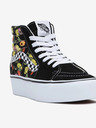 Vans Černé dámské vzorované kotníkové kožené tenisky na platformě VANS