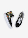 Vans Černé dámské vzorované kotníkové kožené tenisky na platformě VANS