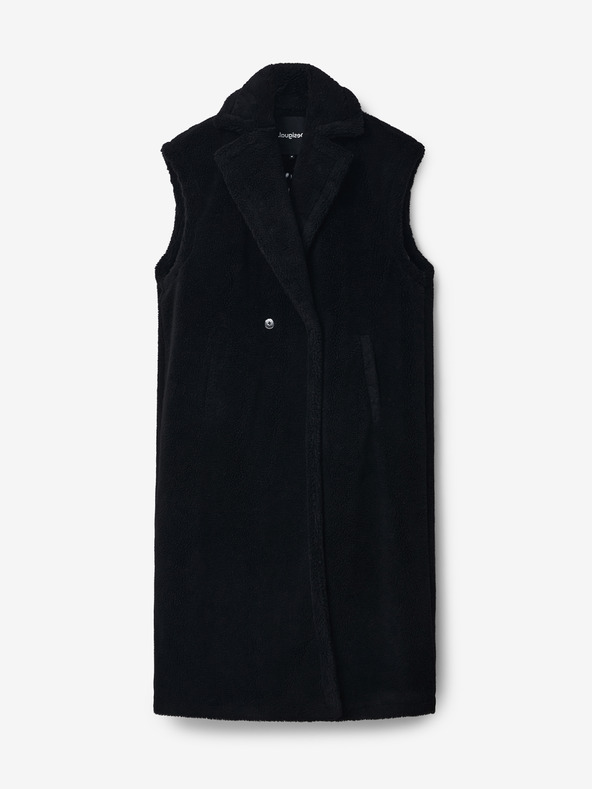 Desigual Černá dámská vesta s příměsí vlny Desigual Cameron