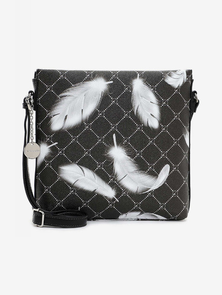 Tamaris Černá vzorovaná crossbody kabelka Tamaris Anastasia Classic