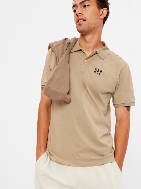 GAP Polo tričko logo jersey organic GAP