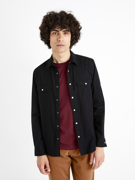 Celio Černá džínová košile modern fit Celio Cadenlo