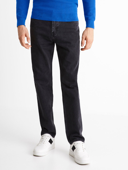 Celio Černé džíny loose fit Celio C75 Coback4