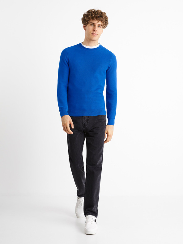Celio Černé džíny loose fit Celio C75 Coback4