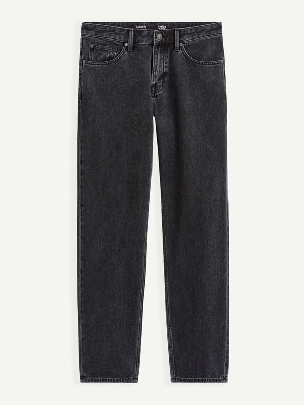 Celio Černé džíny loose fit Celio C75 Coback4