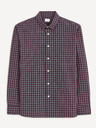 Celio Vínová kostkovaná košile regular Celio Carolo