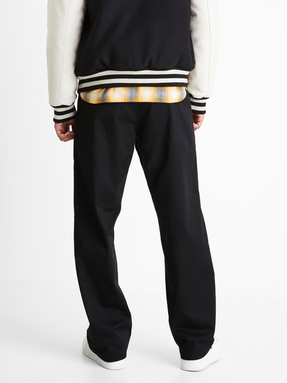 Celio Černé pánské volné kalhoty Celio Coloose1