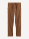 Celio Hnědé pánské kalhoty Celio Cochicrop