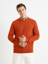 Celio Cihlový pánský basic svetr Celio Beclo
