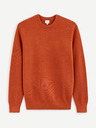 Celio Cihlový pánský basic svetr Celio Beclo