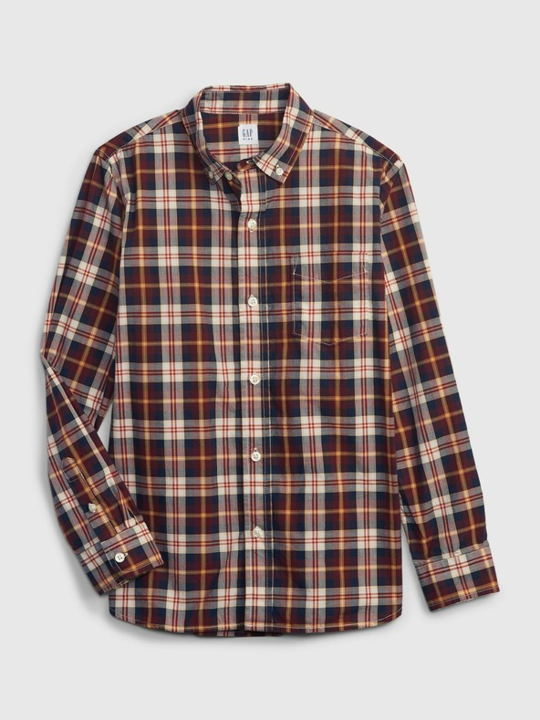 GAP Dětská kostkovaná oxford košile GAP