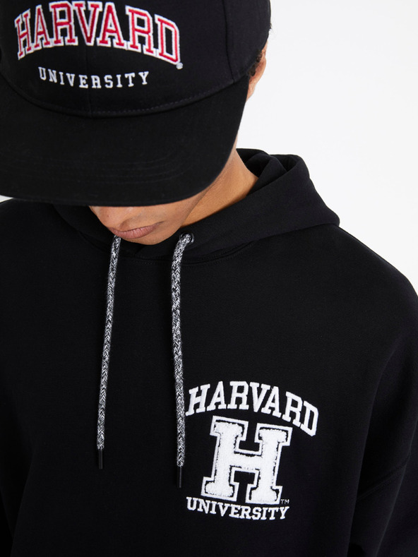 Celio Černá pánská mikina s kapucí Celio Harvard University