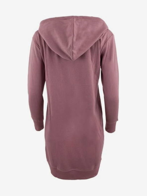 ALPINE PRO Starorůžová dámská dlouhá mikina na zip s kapucí ALPINE PRO OCEDA