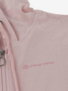ALPINE PRO Růžová dámská mikina na zip s kapucí ALPINE PRO DEGREVA