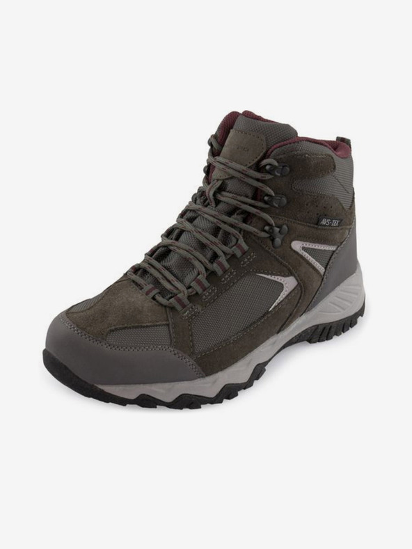 ALPINE PRO Šedo-zelená unisex outdoorová obuv ALPINE PRO ROMOOS
