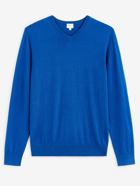 Celio Modrý pánský svetr z Merino vlny Celio Semeriv