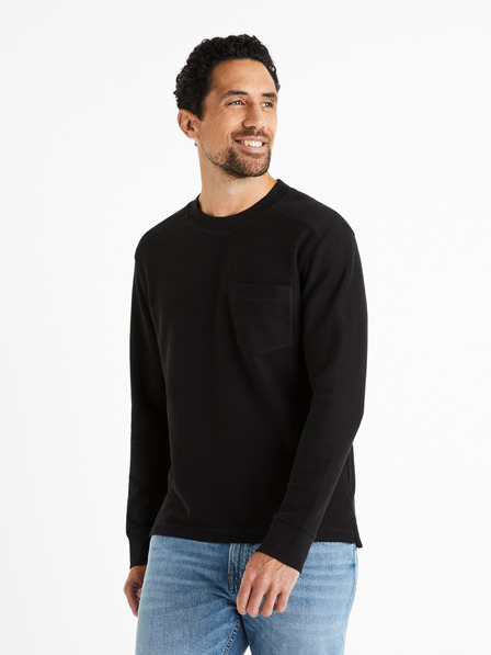 Celio Černé pánské tričko Celio Ceframe