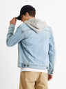 Celio Světle modrá pánská džínová bunda Celio Cudenshood