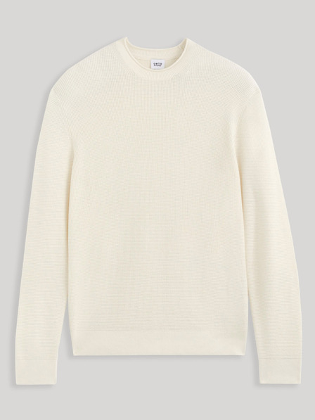 Celio Krémový pánský svetr Celio Cewaffle