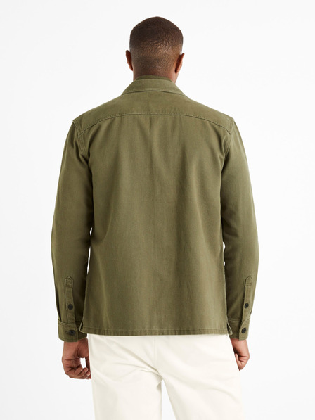 Celio Khaki pánská svrchní košile Celio Camone