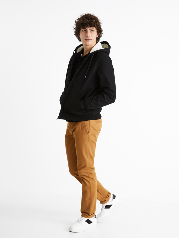 Celio Černá pánská bunda Celio Cuhoodie