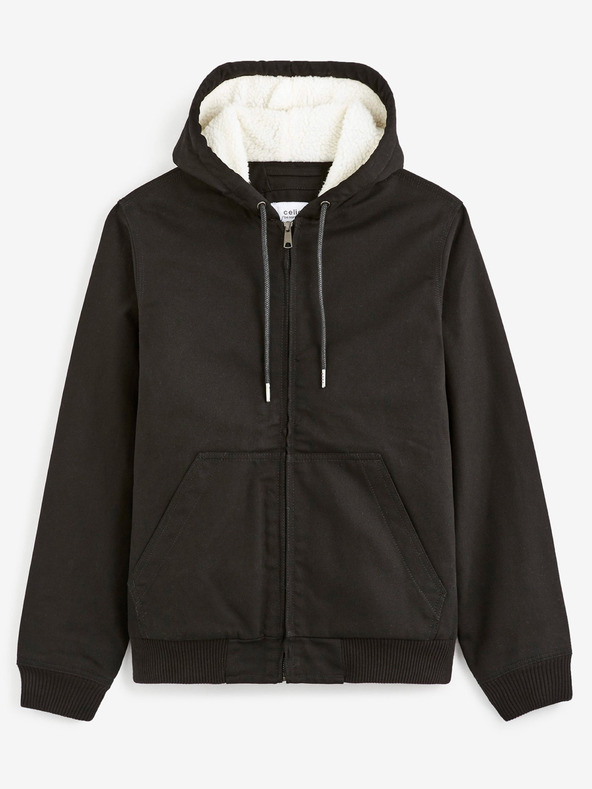 Celio Černá pánská bunda Celio Cuhoodie