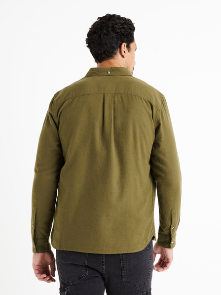 Celio Khaki pánská flanelová košile Celio Caoflacko