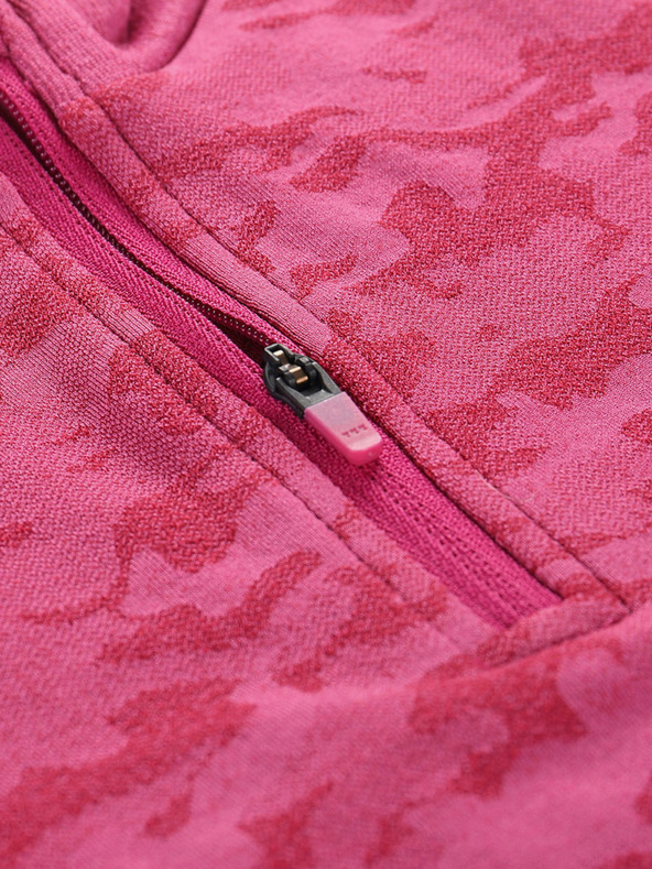 ALPINE PRO Tmavě růžové holčičí vzorované funkční tričko ALPINE PRO Lubino