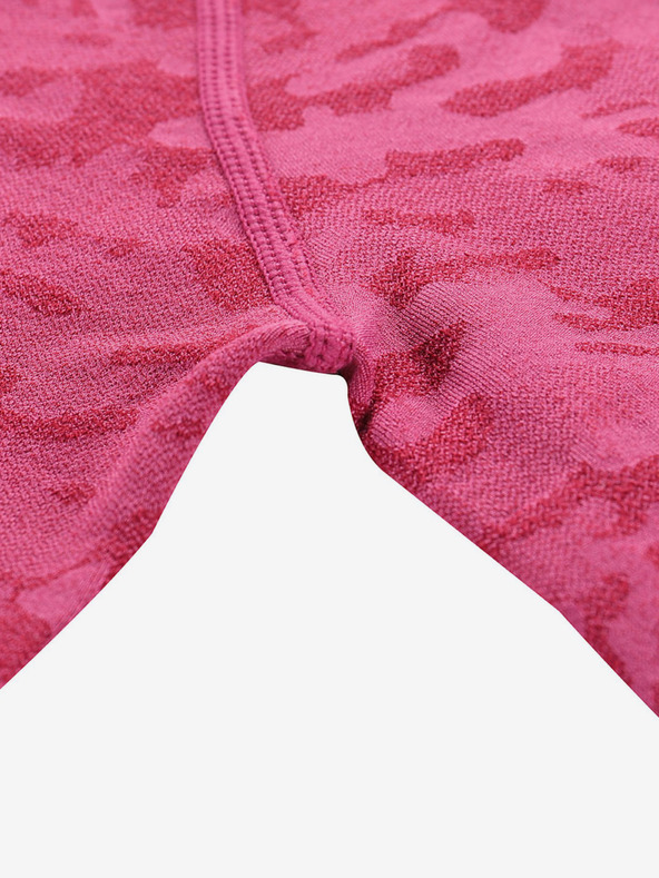 ALPINE PRO Tmavě růžové holčičí vzorované funkční tričko ALPINE PRO Lubino