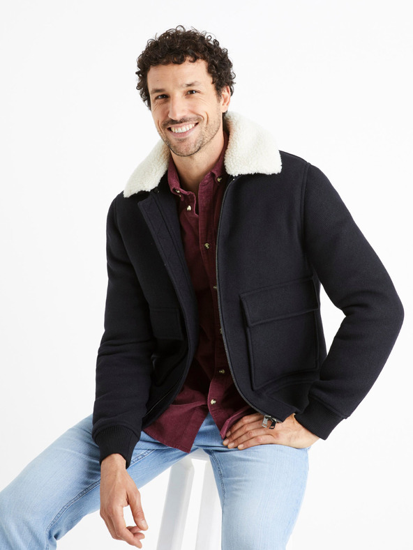 Celio Černá pánská bunda Celio Cuaviator