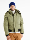 Celio Khaki pánská bunda s kapucí Celio Cuchunky