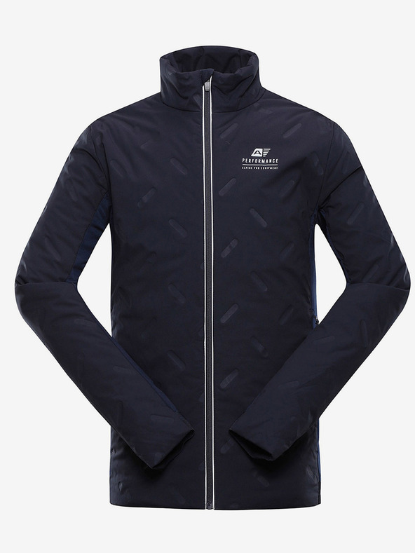 ALPINE PRO Tmavě modrá pánská outdoorová bunda s úpravou DWR ALPINE PRO Barit