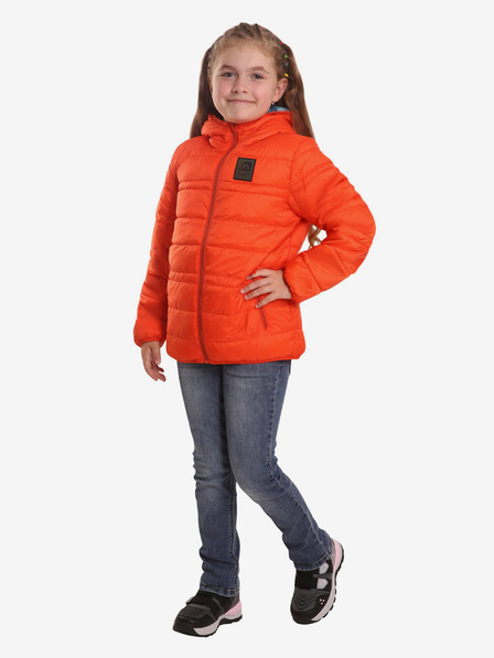 ALPINE PRO Modro-oranžová dětská oboustranná prošívaná bunda hi-therm ALPINE PRO Michro