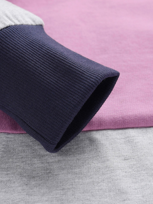 NAX Šedo-fialová dámská mikina s kapucí NAX Onoda