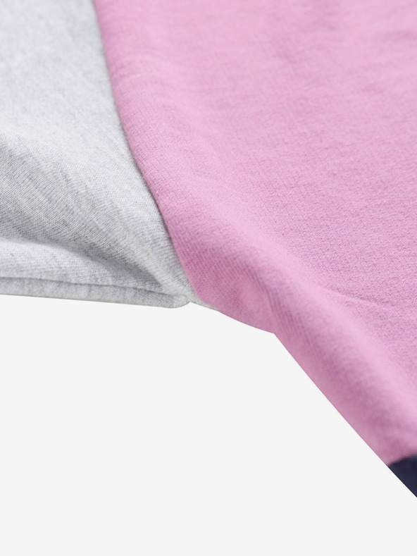 NAX Šedo-fialová dámská mikina s kapucí NAX Onoda