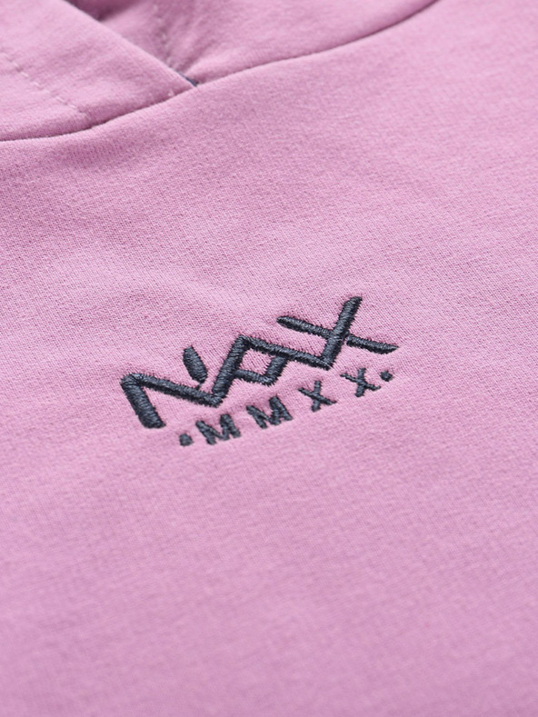 NAX Šedo-fialová dámská mikina s kapucí NAX Onoda