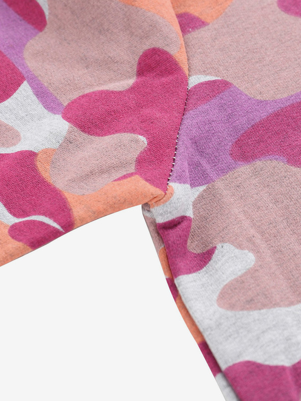 NAX Růžovo-šedá dětská vzorovaná mikina NAX ABEKO