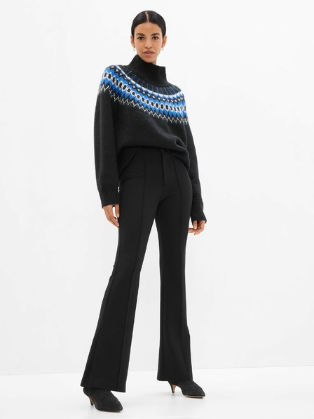 GAP Elegantní kalhoty flare high rise