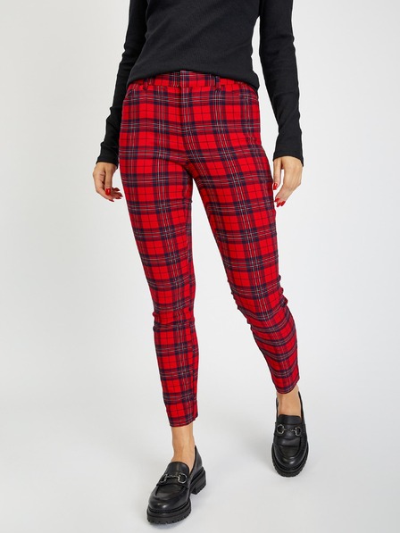 GAP Kostkované kalhoty skinny bi-stretch