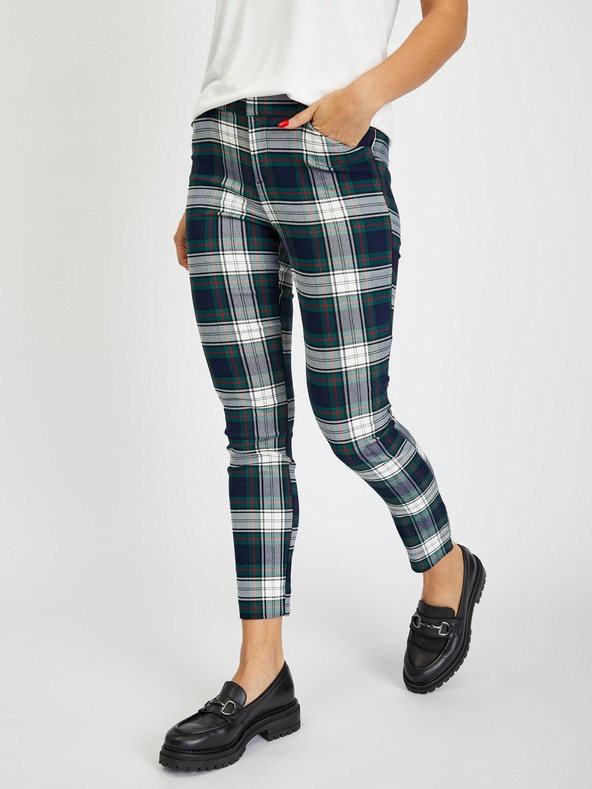 GAP Kostkované kalhoty skinny bi-stretch GAP