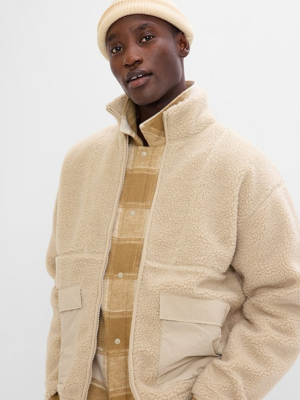 GAP Plyšová bunda na zip GAP