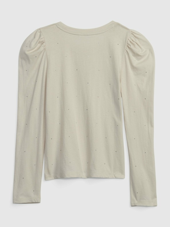 GAP Dětské tričko s nabíranými rukávy GAP