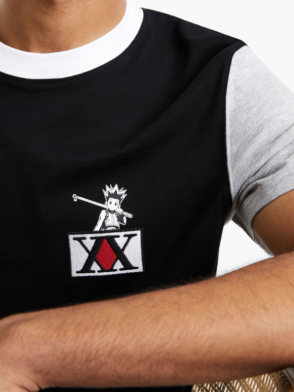 Celio Černé pánské tričko Celio Hunter & Hunter